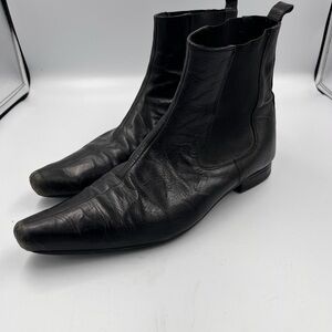 Vintage 80’s black leather Chelsea Beatle boots men’s 42/9
